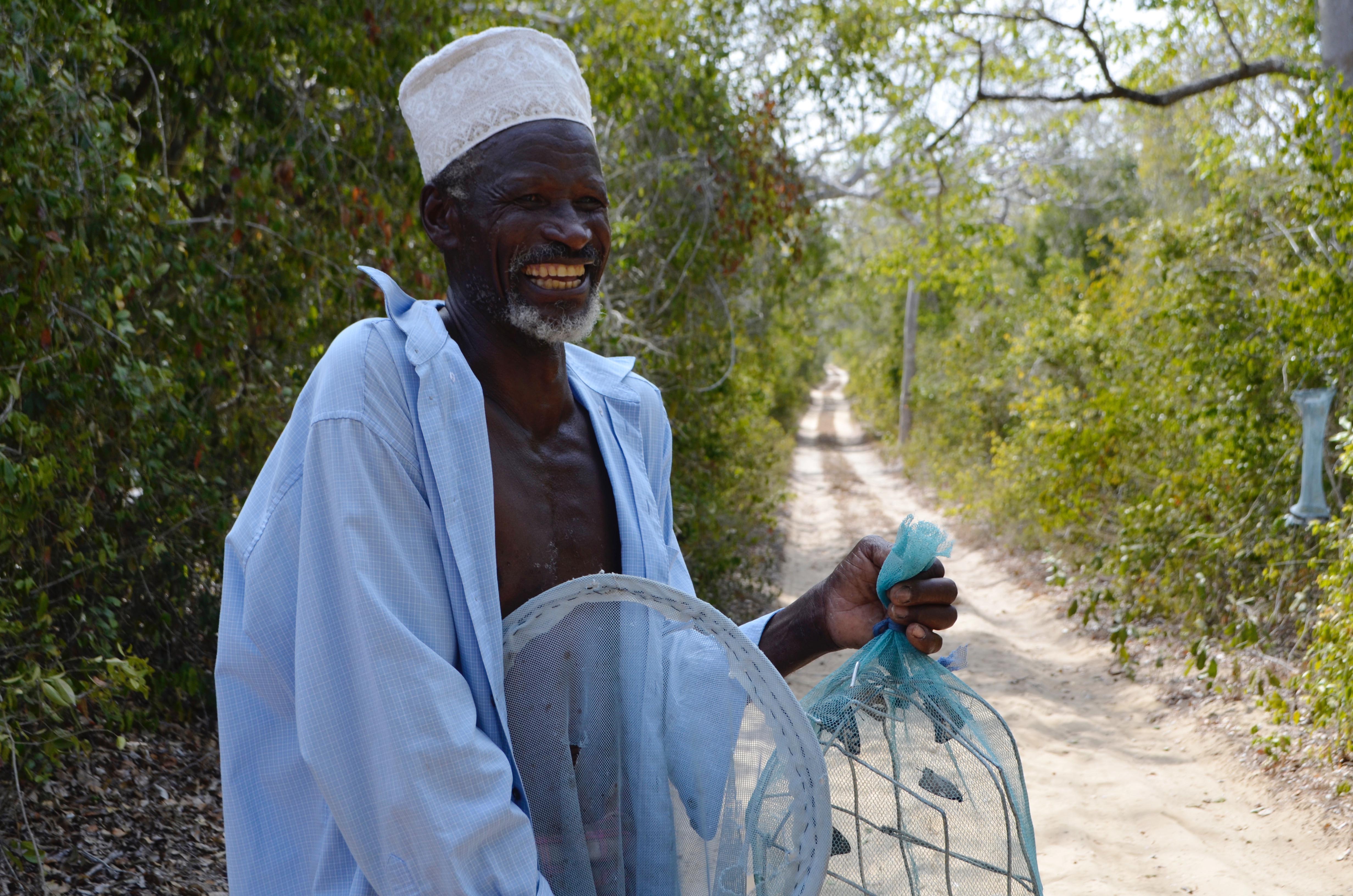 A butterfly farmer in Arabuko-Sokoke Forest.