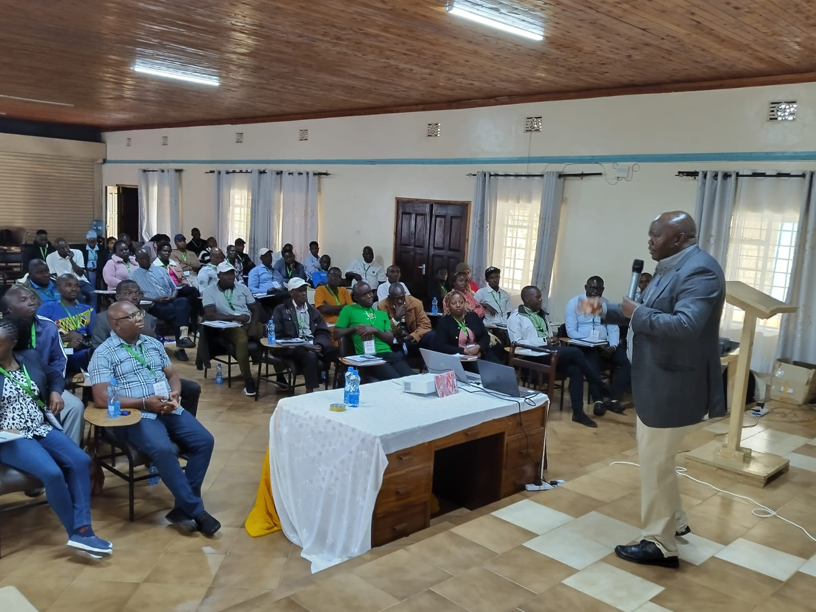 Dr Matiku addressing participants during the National SSG Workshop. Photo by Haggai Okumu